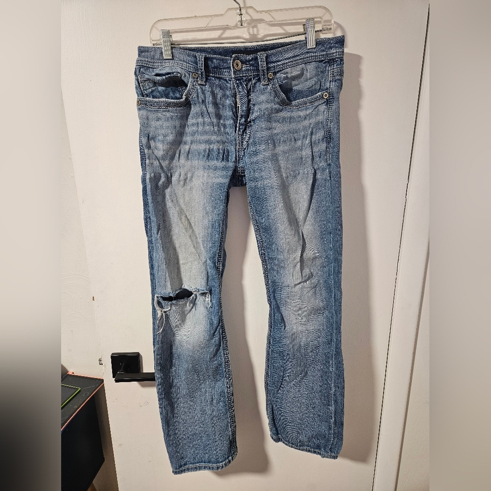 BKE Light Blue Distressed Men Jeans